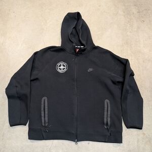 Nike Tech Fleece Windrunner Men's 2XL Full Zip Hoodie Seattle Barbell Club Black